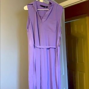 Medium sleeveless purple dress